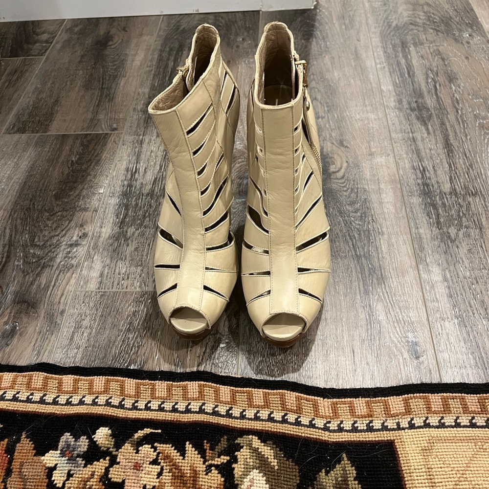 Coach Beige and Brown Wedge Sandals - Picture 8 of 15